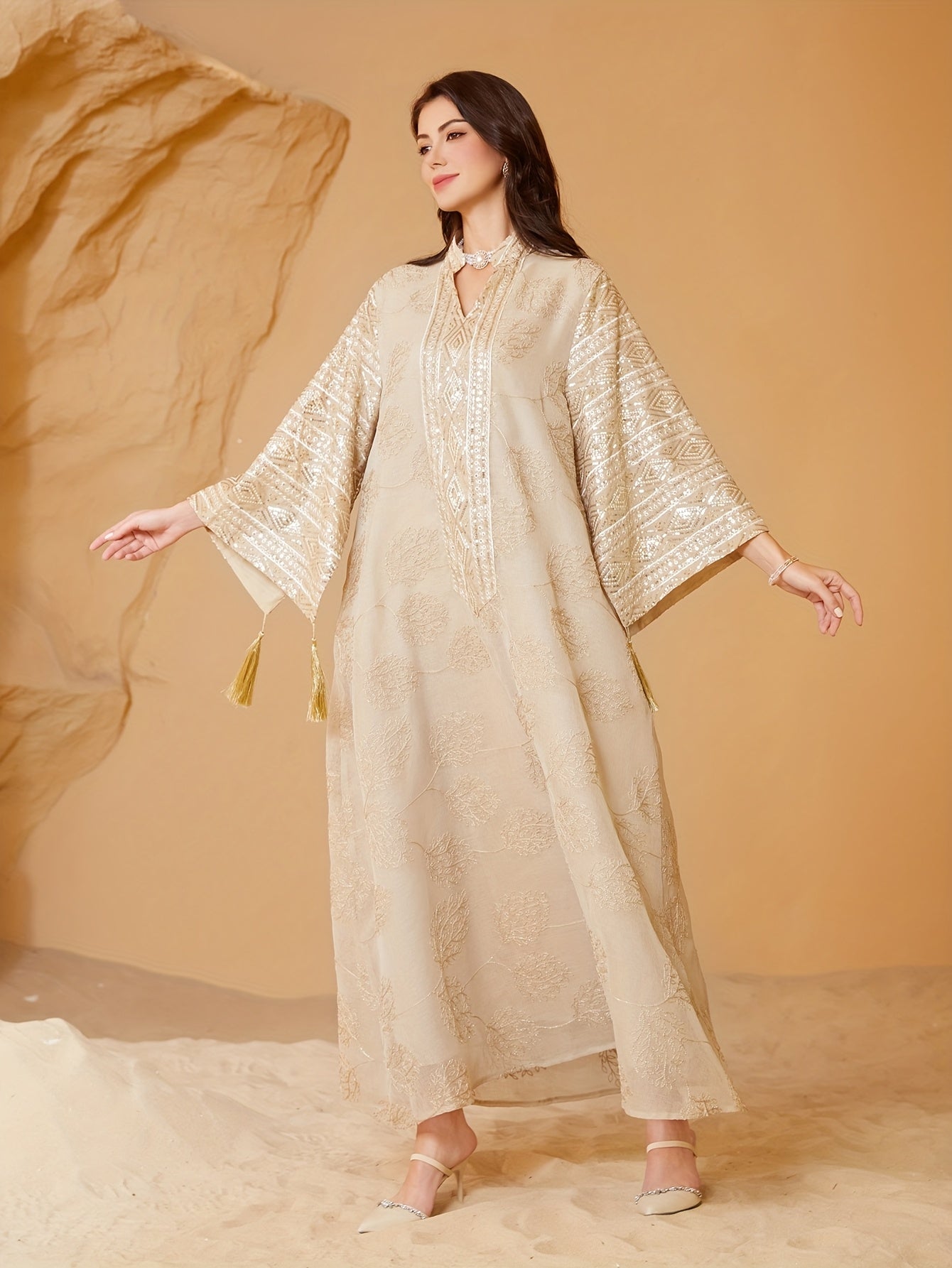 Women's Middle Eastern Jalabiya Abaya Dress ./MH