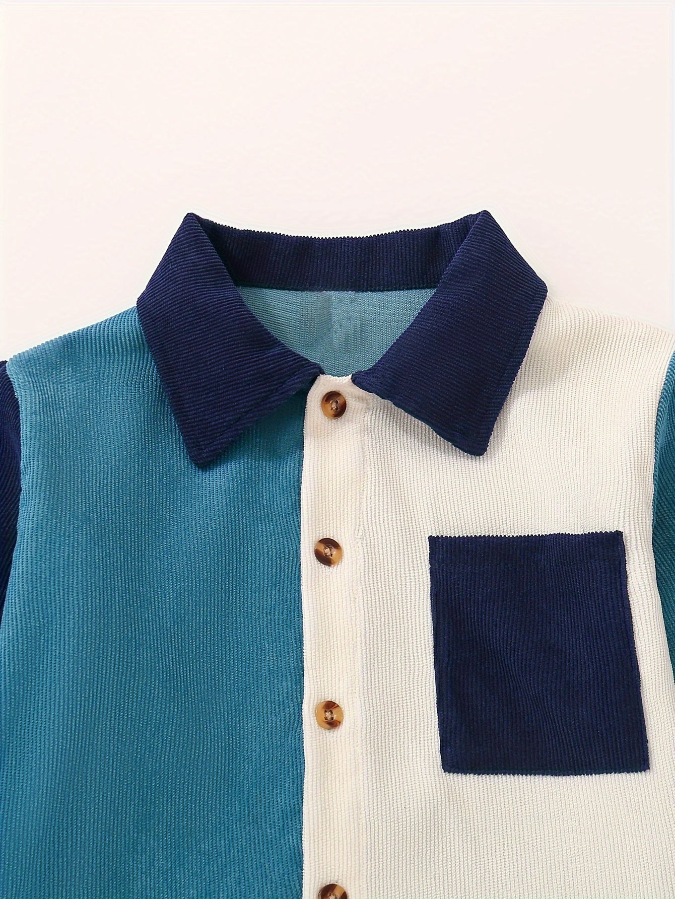 Toddler Boys Long Sleeve Color Block Shirt Top Kids Clothes For Spring Autumn.