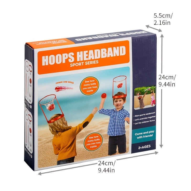 2 Packs Head Hoop Basketball Party Game For Kids And Adults Carnival Game Adjustable Basket Net Headband With 20 Balls For Carnival Party Birthday Party Indoor Outdoor Game Halloween Christmas Gift