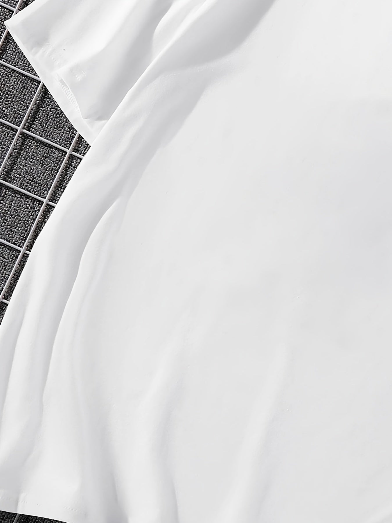 Men's Casual Crew Neck Short Sleeve T-shirt With Smile Print