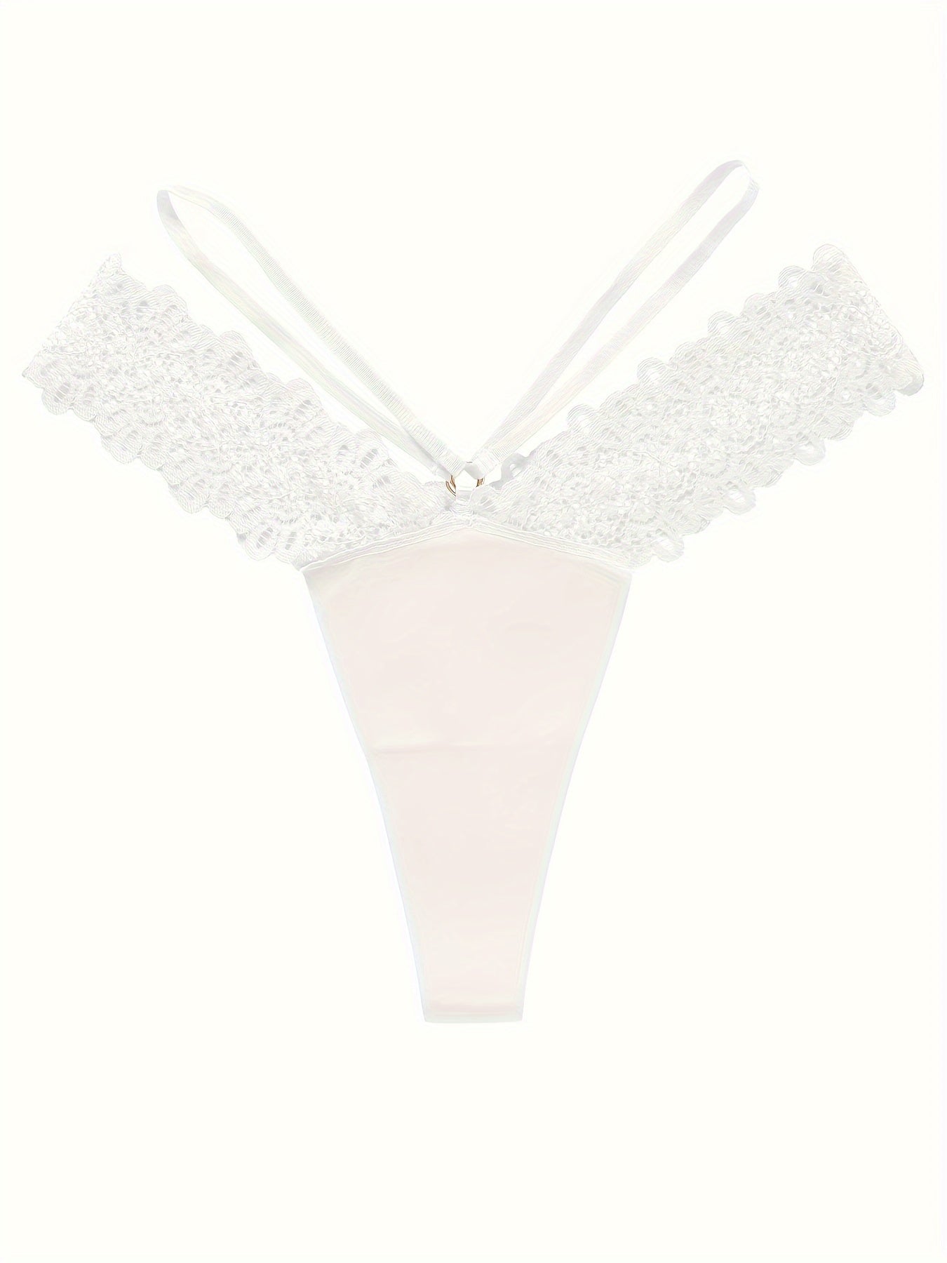 Sexy Lace Stitching Thong, Low Waist Seamless Quick-drying Thong Panties, /MH