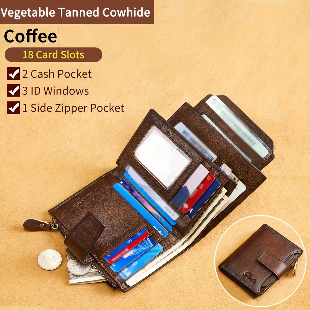 Vintage Men's Top Layer Cowhide Wallet.