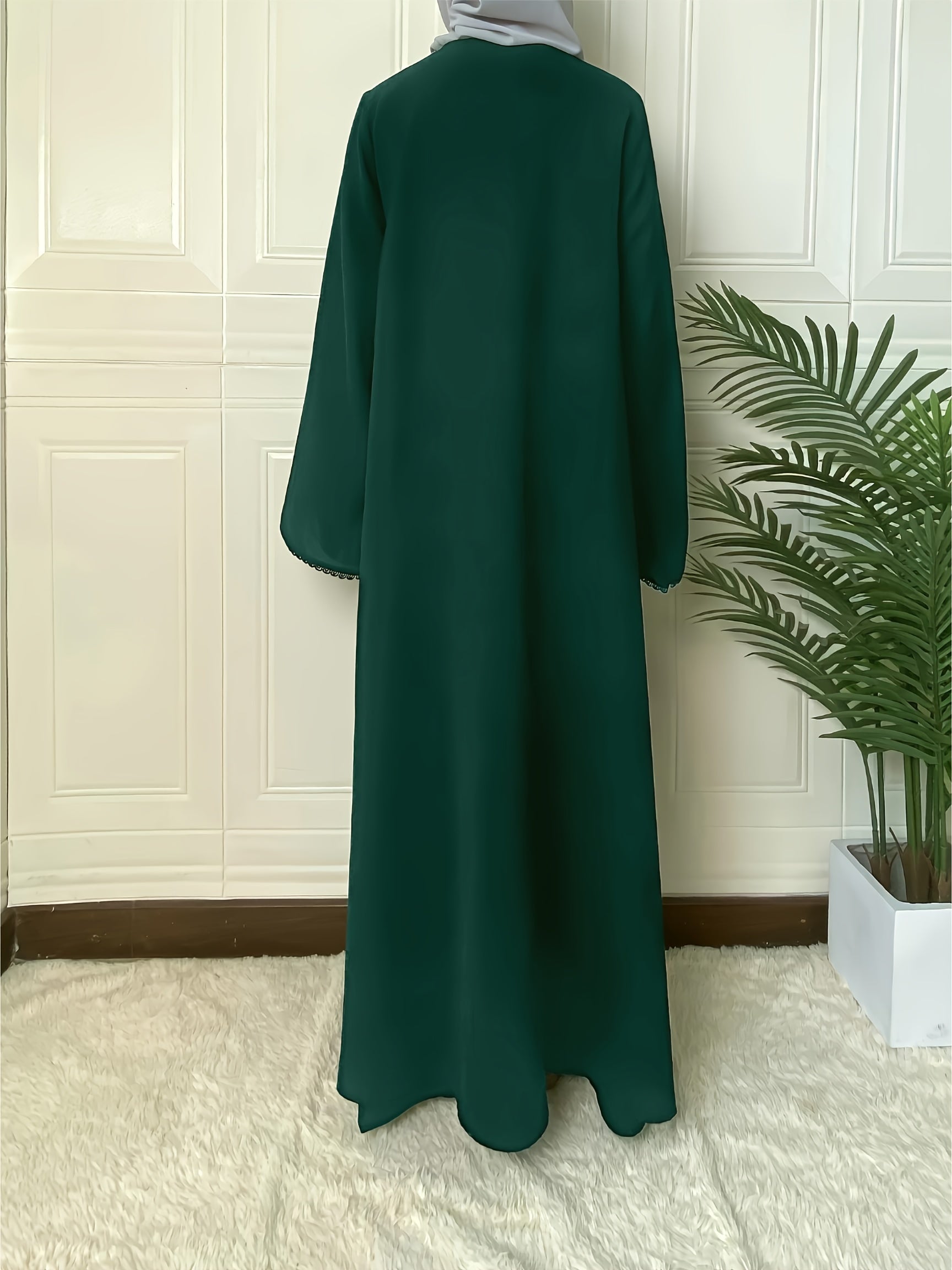 Elegant Long Sleeve Maxi Kaftan Dress -ticated Evening Wear'/MH