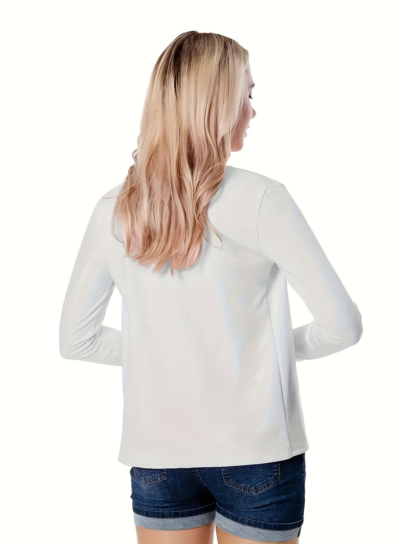 Solid Lapel Blazer, Casual Long Sleeve Blazer For Office & Work,