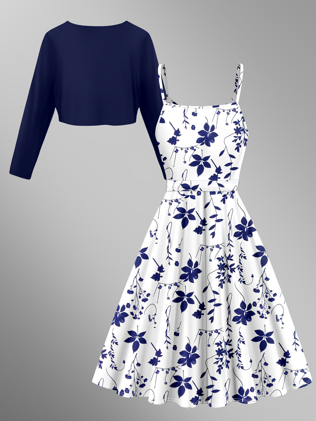 Women's elegant skirt suit, solid color long- dress 2pc set./MH