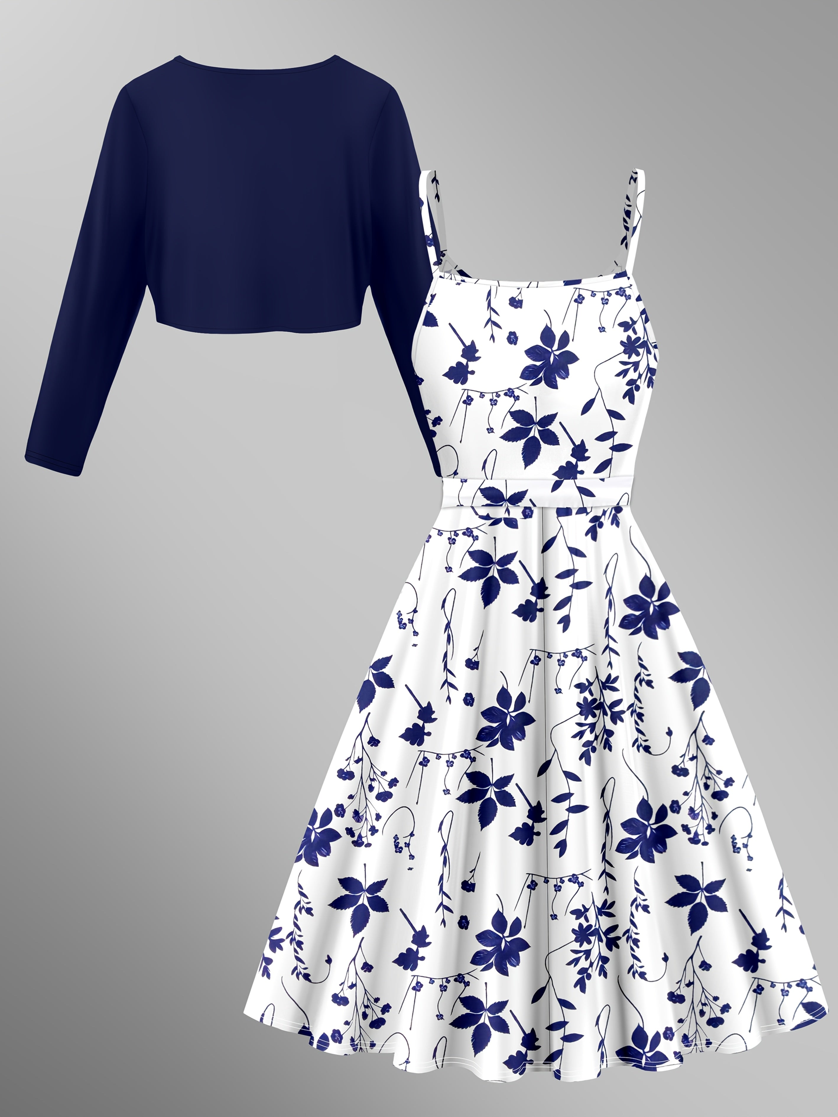 Women's elegant skirt suit, solid color long- dress 2pc set./MH
