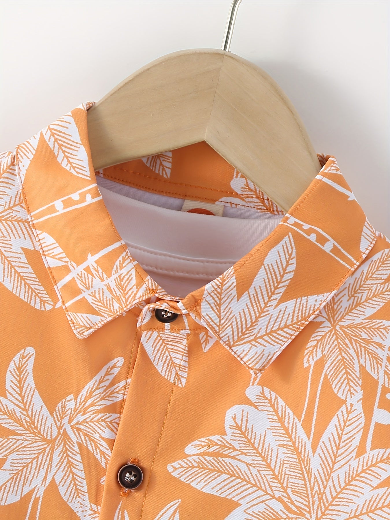 Funny Shirts For Boys Trendy Shirts Coconut Tree Pattern Print Short Sleeve.