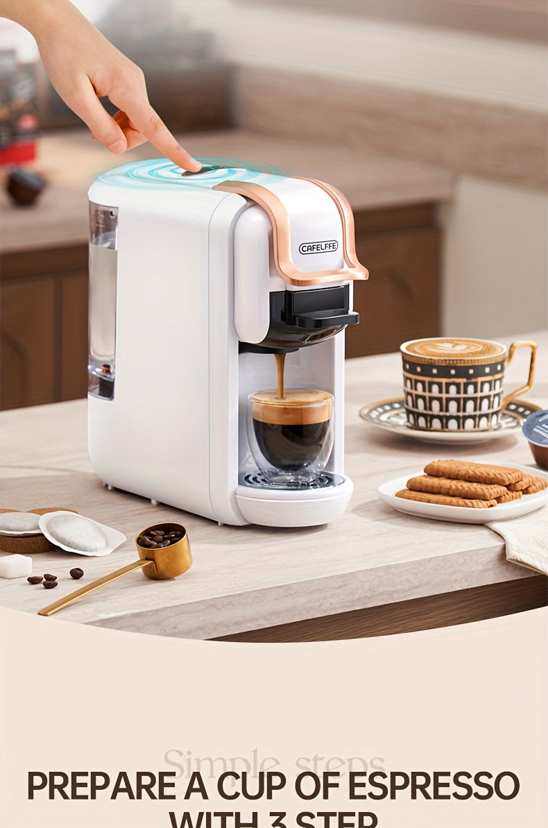 1pc Coffee Maker For Single Pods CAFELFFE 4 In 1 Coffee Machine Hot/Cold Dolce Gusto Milk Nespresso Capsule ESE Pod Ground Coffee Cafeteria 19Bar Teacher's Day Halloween Christmas Wedding Birthday Valentines Day Gift Coffee T