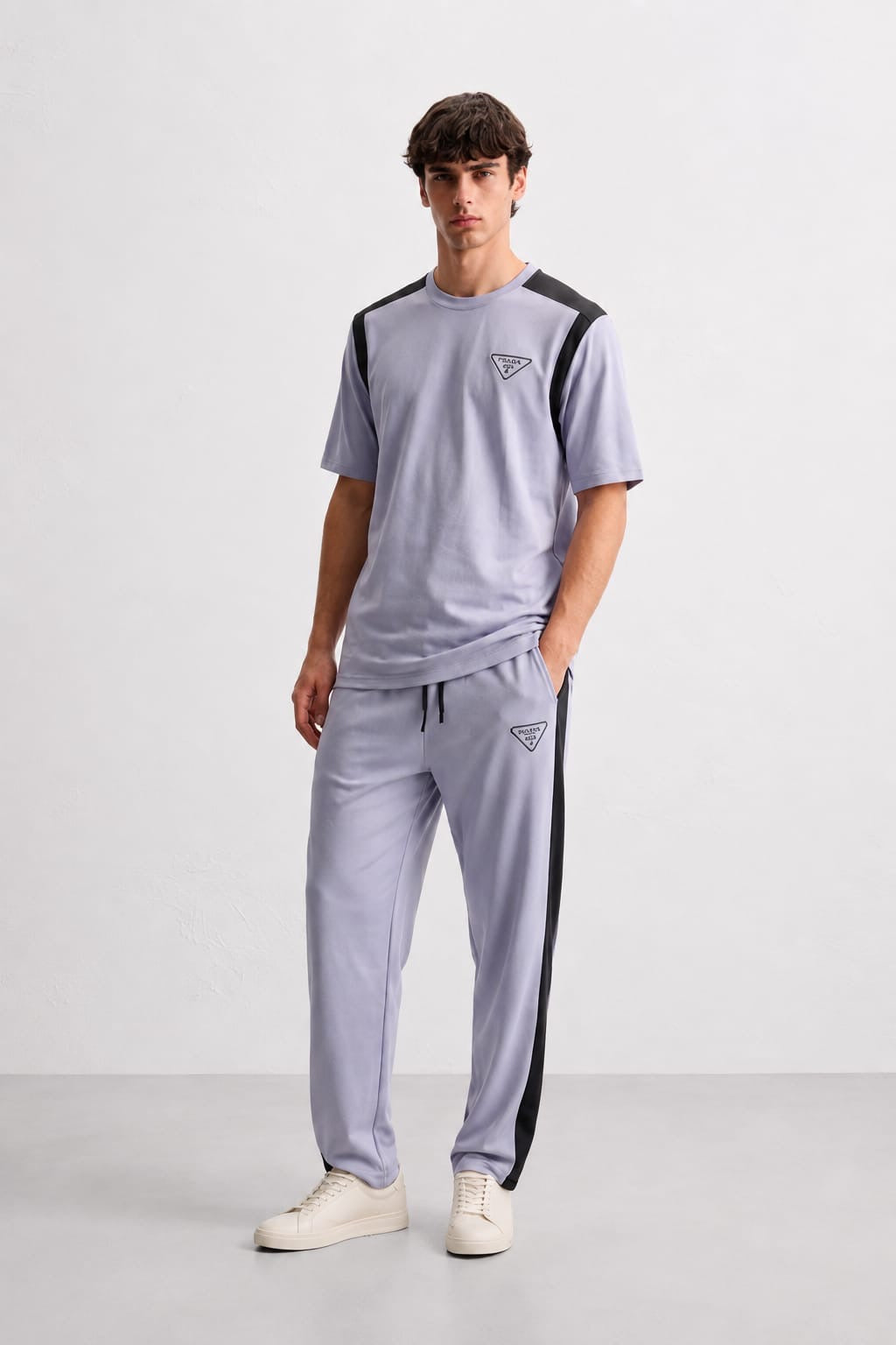 Men’s Oversized Multi-Color Casual Tracksuit Set Contrast Tee + Joggers | Sizes M-XXL | MH