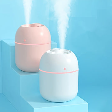 Mini Humidifier - Cool Mist Aroma Diffuser for Car, Office, Bedroom - 220mL Capacity - 2 Mist Modes - Quiet Operation Christmas Gift