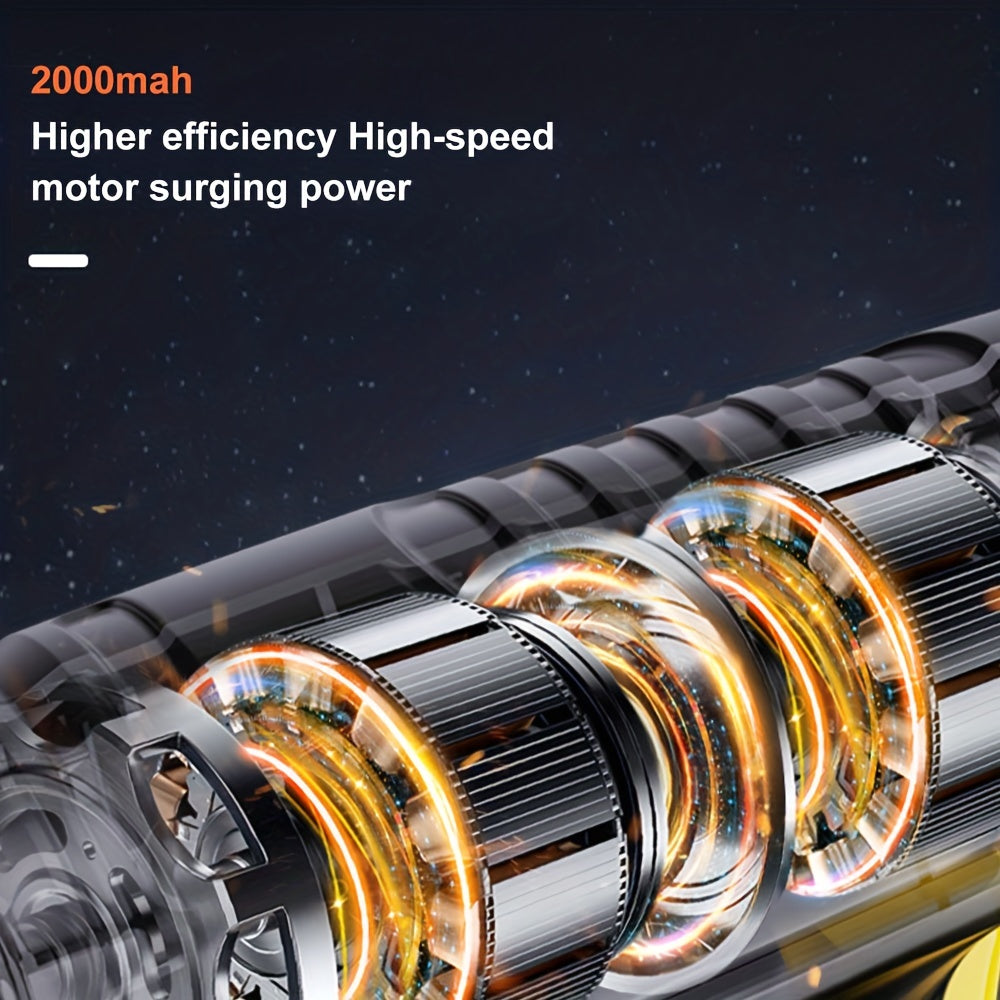 120W Portable Car Tire Air Compressor With LED Light
