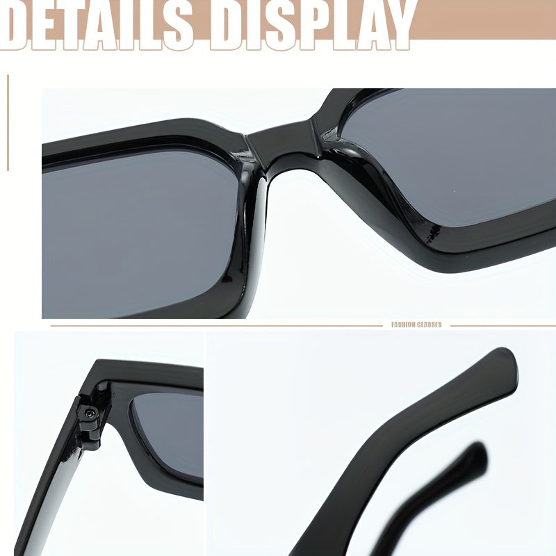 Versatile Y2K Thick Square Frame Fashion Glasses, For Men Women