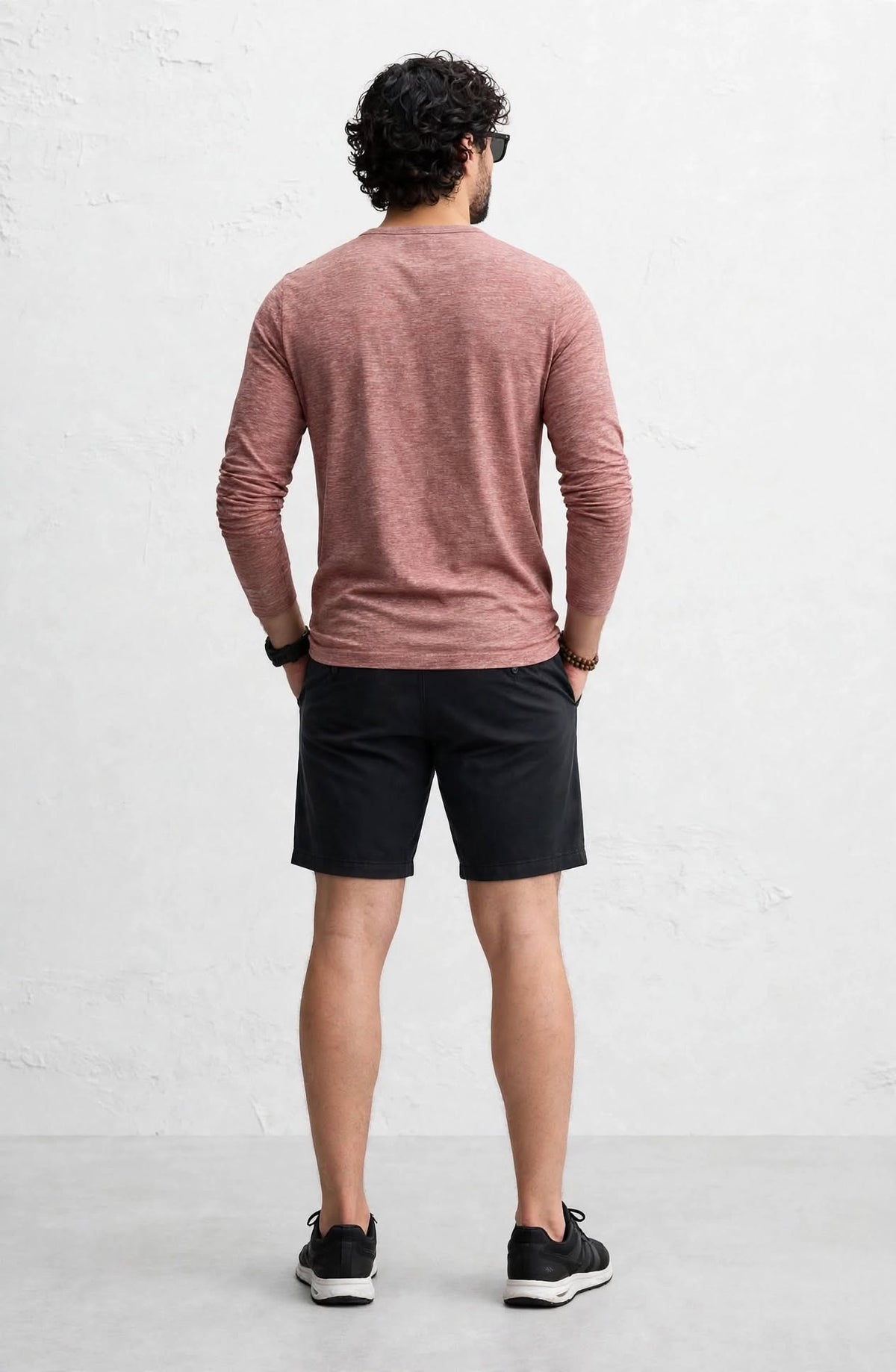 Men’s 7-Button Henley Long Sleeve T-Shirt – Rust Heather | Sizes S-XXL | MH