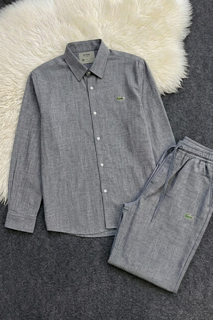 Men’s Premium Rich Linen Co-ord Set | Full Sleeve Shirt & Wide Leg Trouser | Luxury Seeta Set | M–XXL
