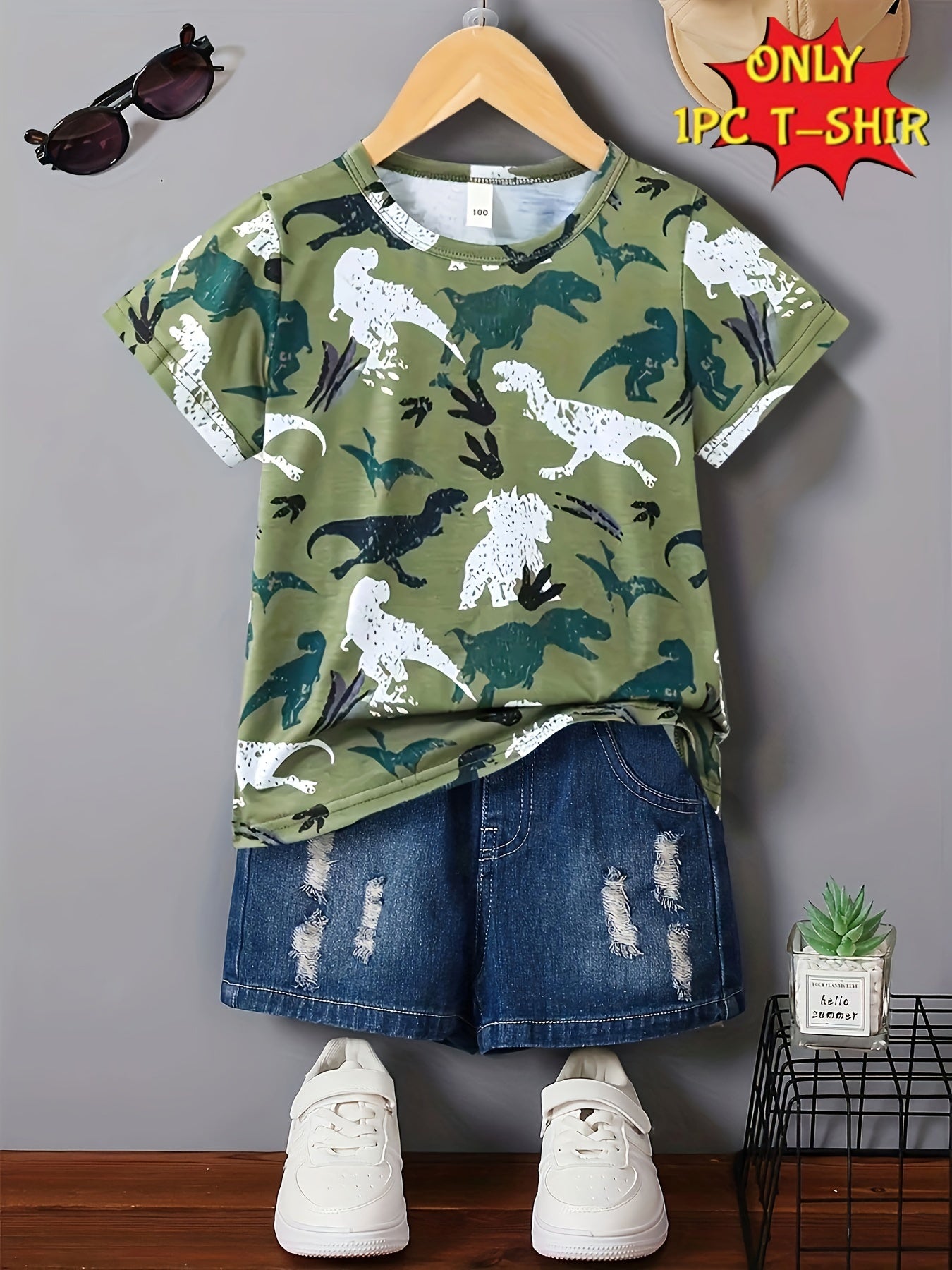Dinosaur Full Print T-Shirts For Boys - Cool, Lightweight And Comfy Summer Clothes!