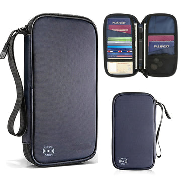 Home Passport Wallet with SIM Card Slots and Pop-up Needles,