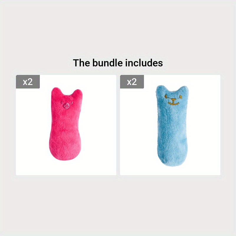 1pc Cat Design Cat Teaser Toy Containing Squeaky Plush Pillow.