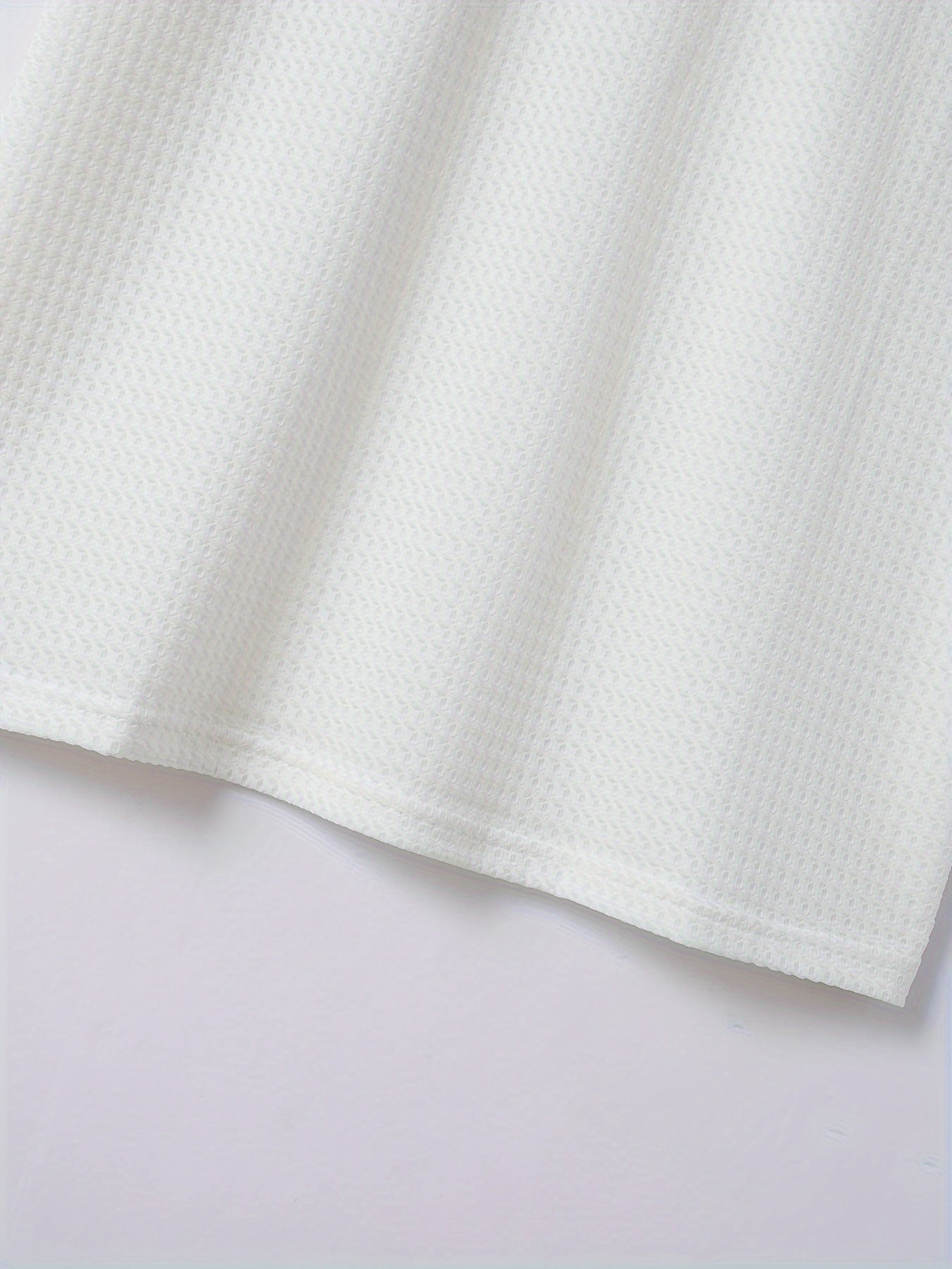 Men's Solid Color Quarter Zip Golf Shirt, Breathable Short Sleeve .