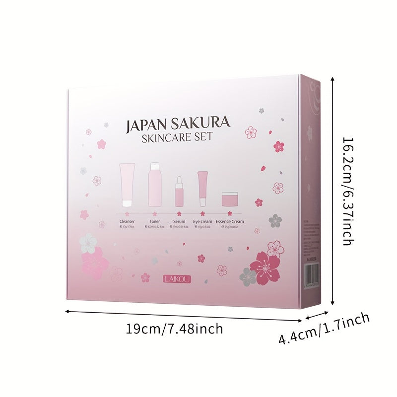 1 Set Sakura Skin Gift Set, improving Skin Tone Firming, Smoothing Cream, Sensitive Skin Serum