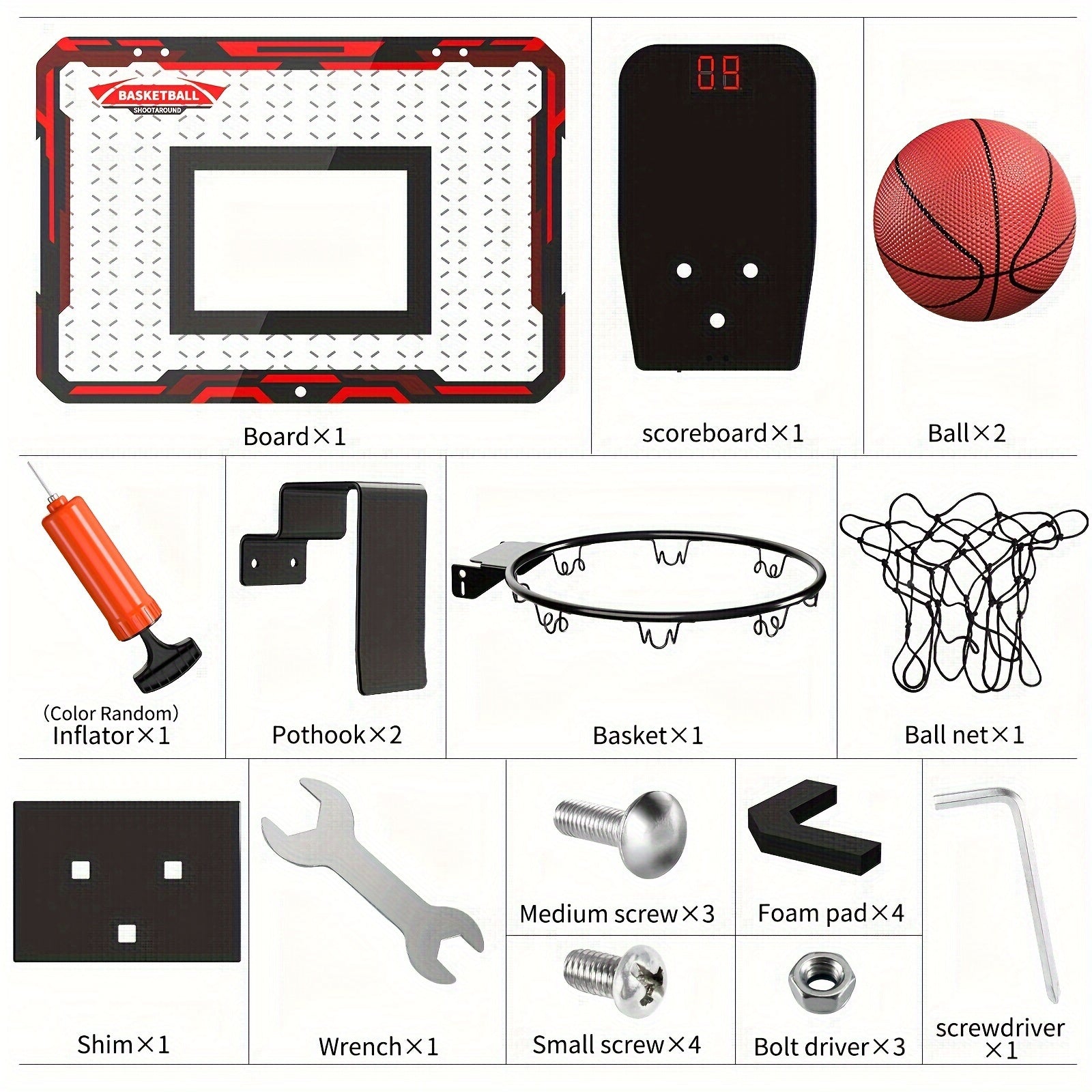 Indoor Basketball Hoop For Kids, Door Room Basketball Hoop,