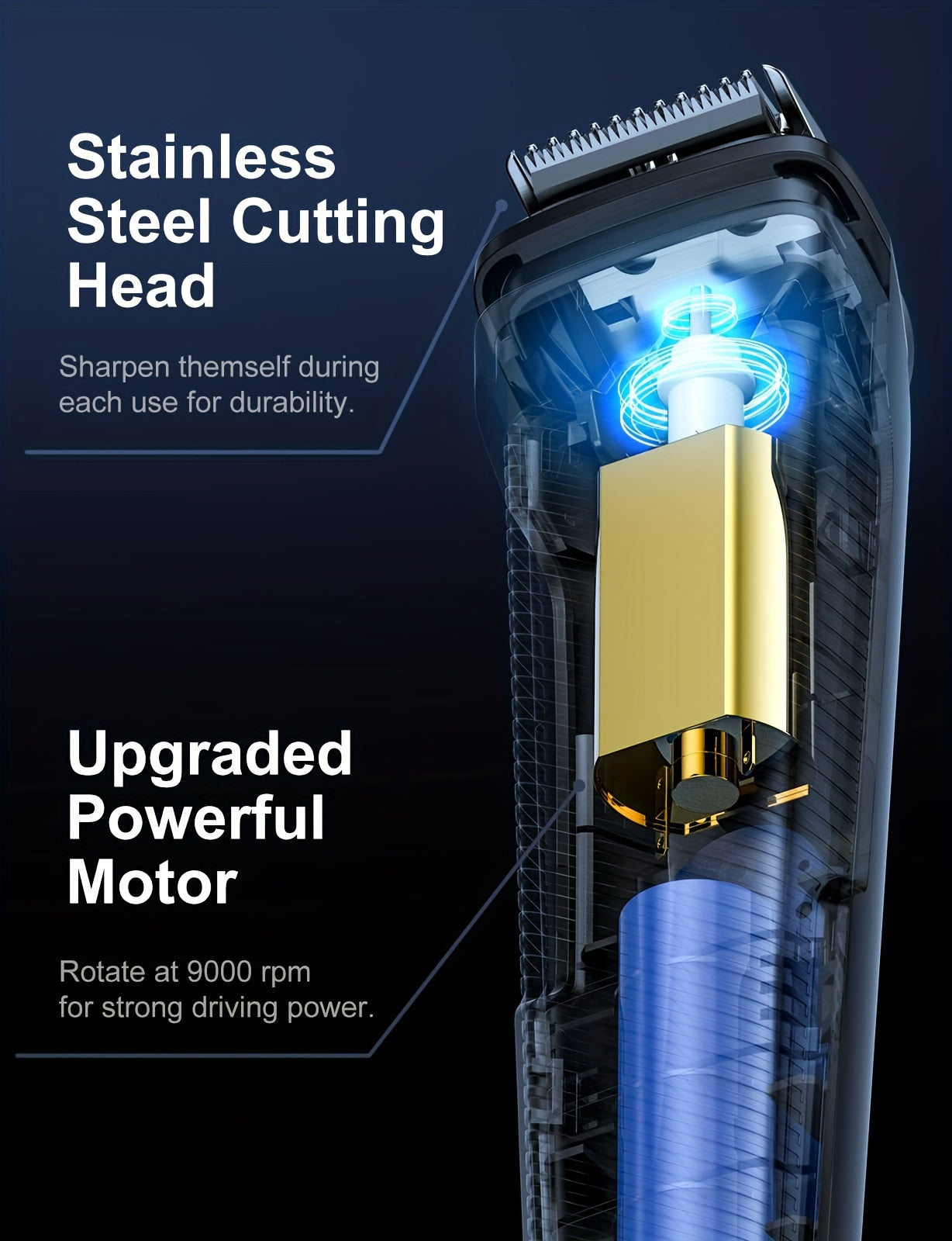Beard Trimmer Hair Clipper For Men, Multigroomer All-in-One Trimmer, 10 Piece Mens Grooming Kit, For Beard, Face, Nose, And Ear Hair Trimmer And Hair Clipper, NO Blade Oil Needed Father's Day Gift