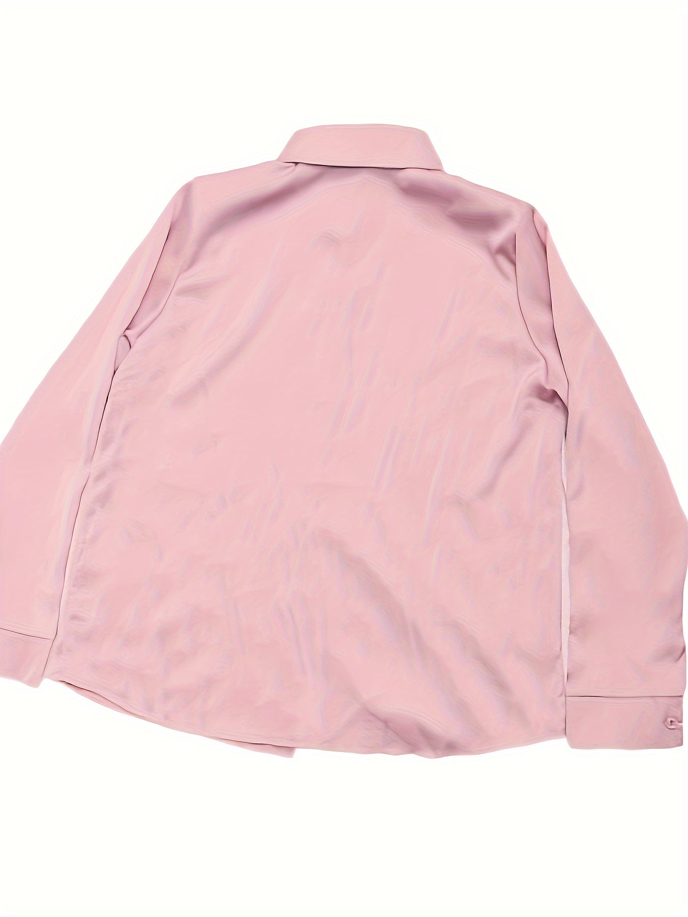 Luxury Feel Wrinkle-Resistant Satin Shirt for Women | Solid Color