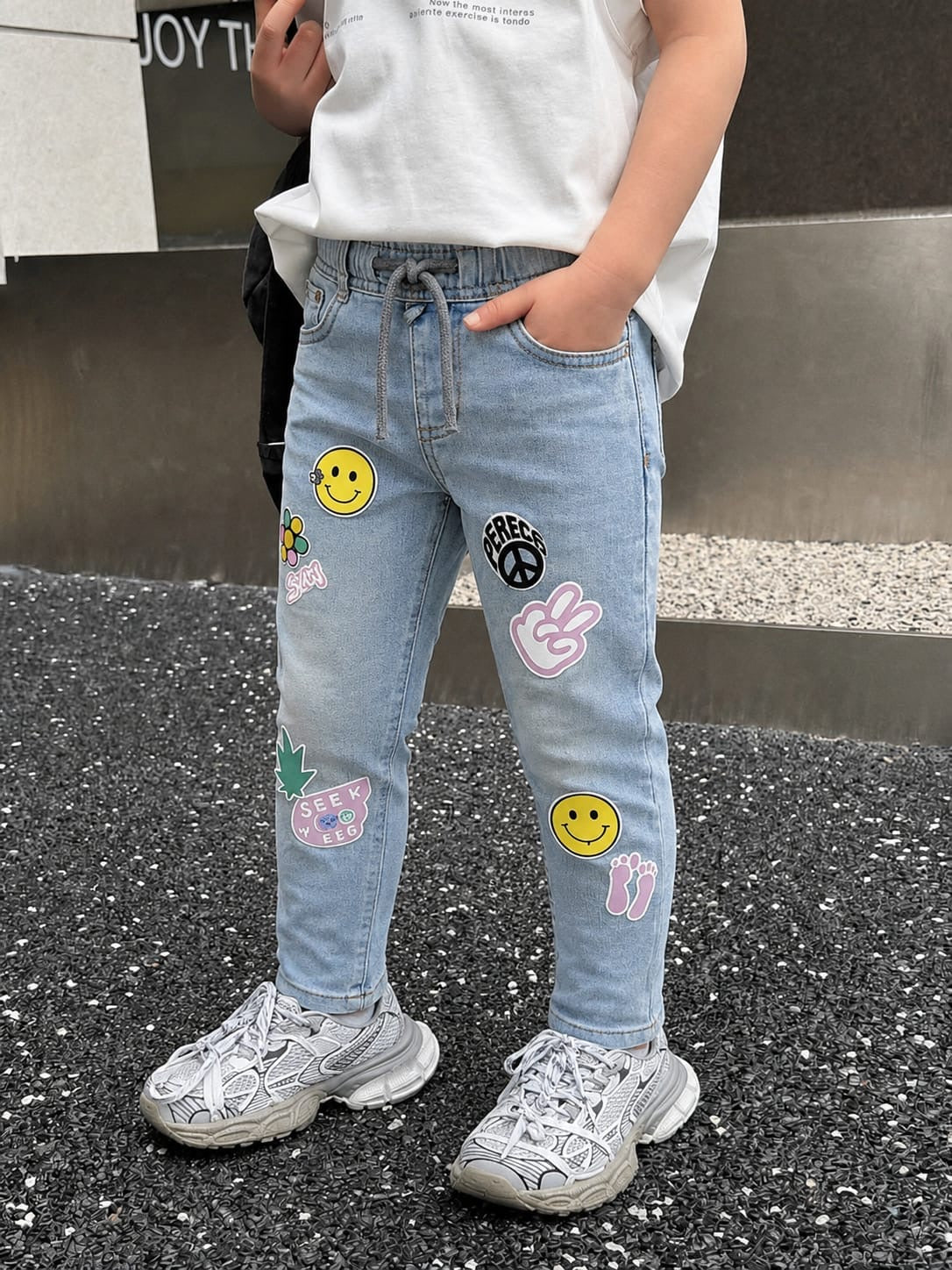 Kid's StickerFlex Denim Pants| 3 colors | Sizes(1-12Years) I MH