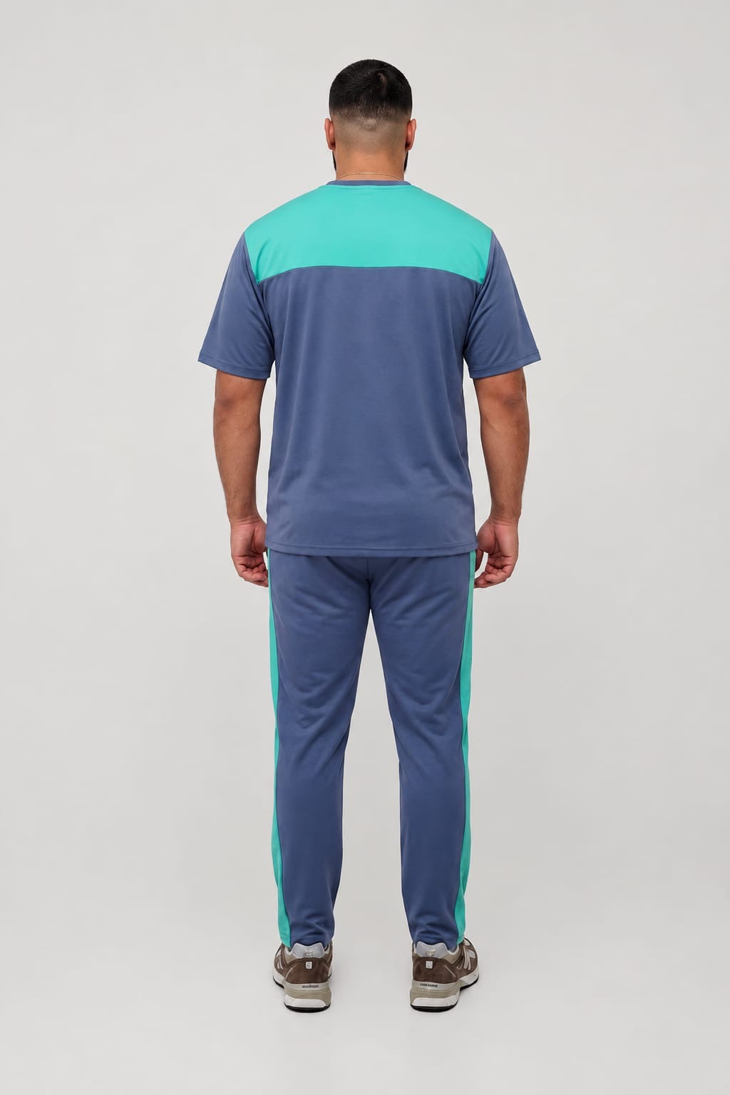 Men’s Oversized Multi-Color Casual Tracksuit Set Contrast Tee + Joggers | Sizes M-XXL | MH