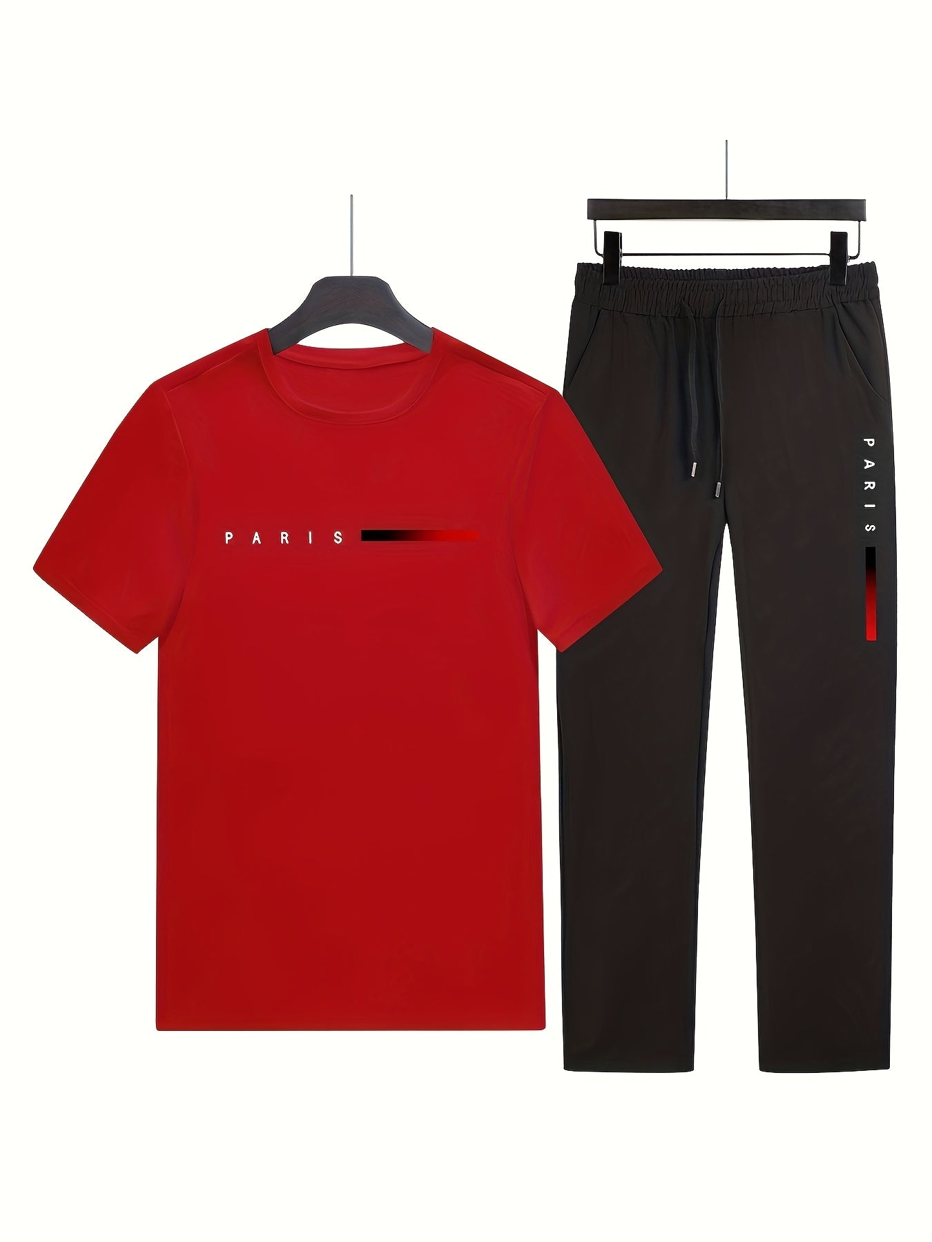 Men'S Casual Sports Two-Piece Set Short Sleeve .