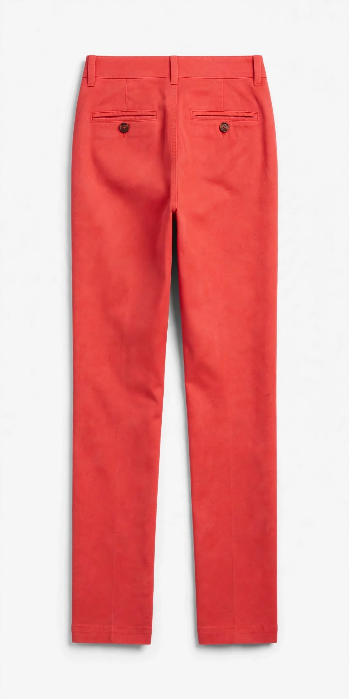 Women’s Coral Red Slim Fit Chino Cotton Casual Smart Pants | Sizes 26”–36” | MH