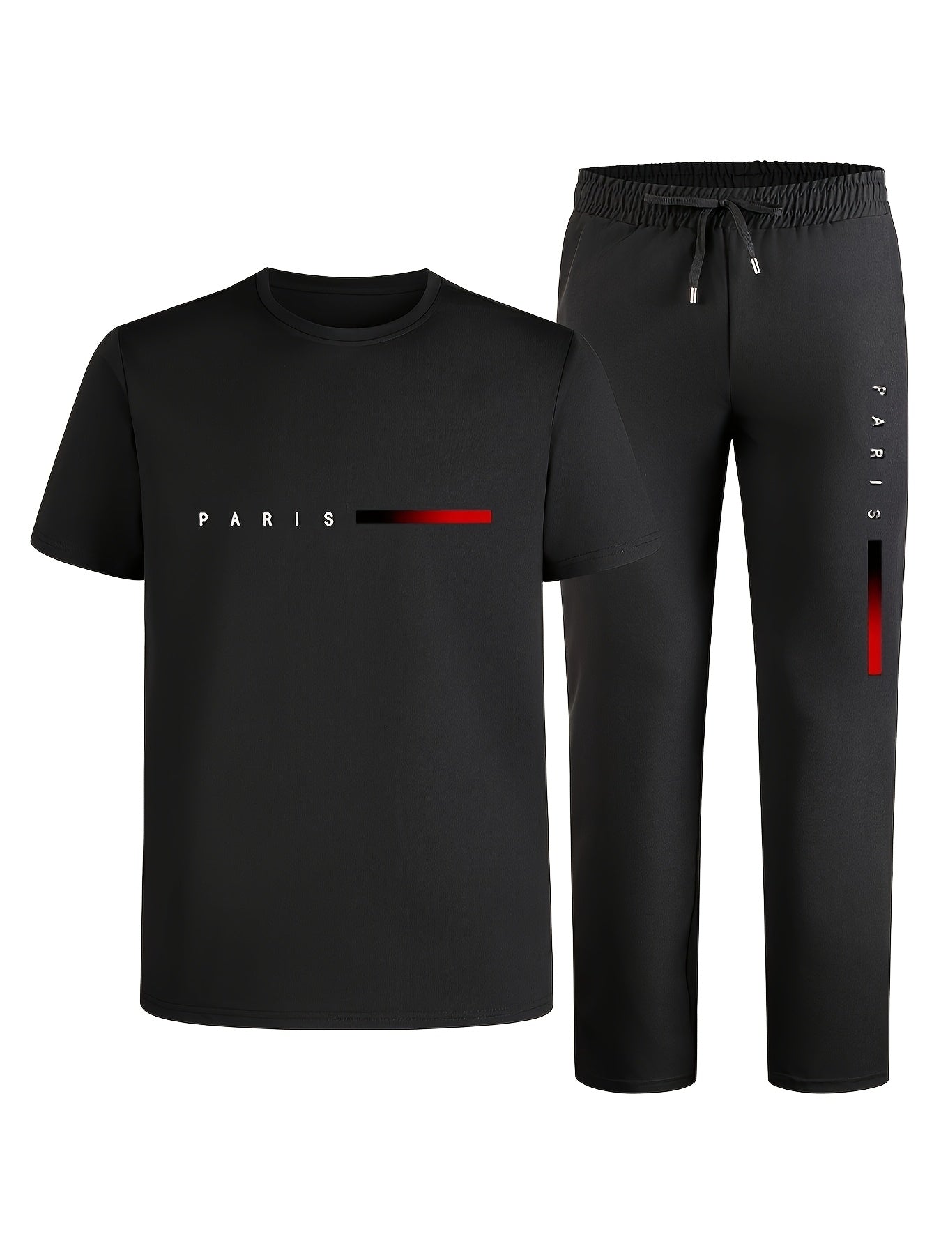 Men'S Casual Sports Two-Piece Set Short Sleeve .