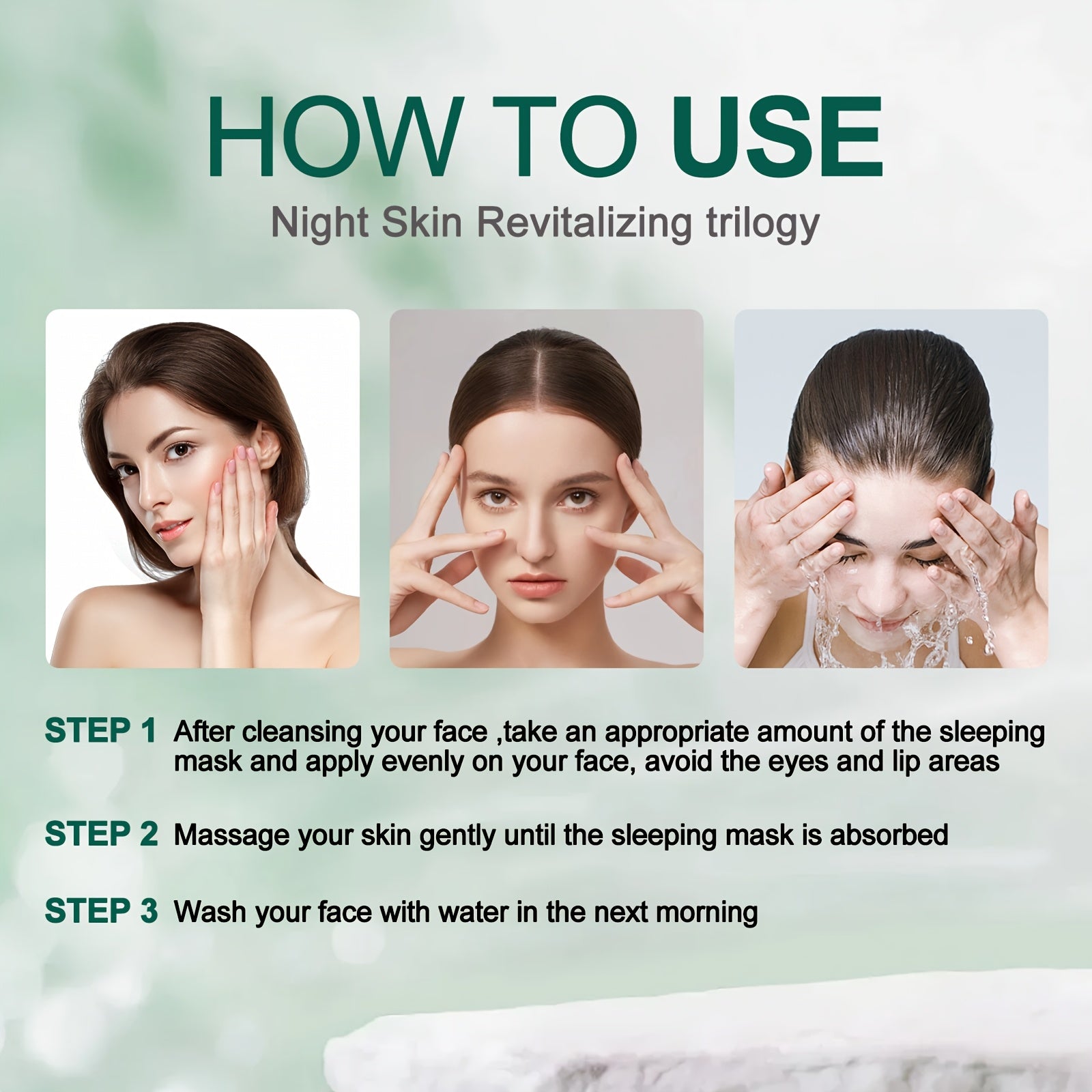 20pcs Centella Asiatica Moisturizing & Firming Sleeping Mask - Hydrating,