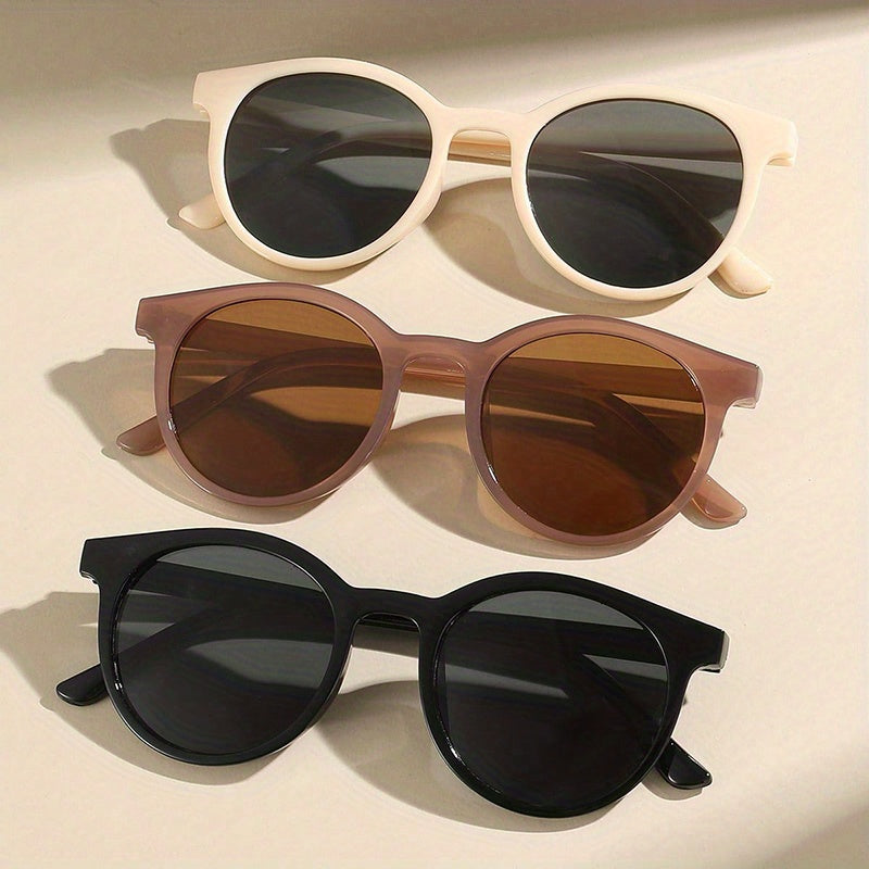 3pairs Oval Fashion Sunglasses For Women Men.