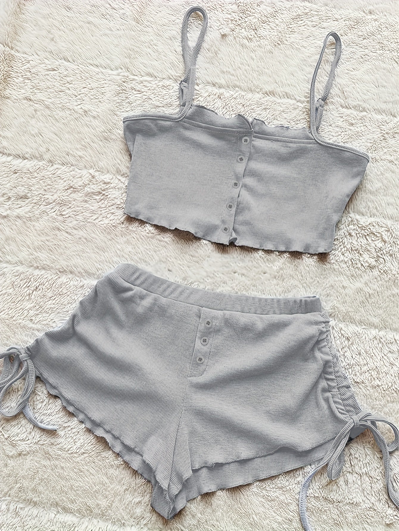 Simple Solid Print Lounge Set,