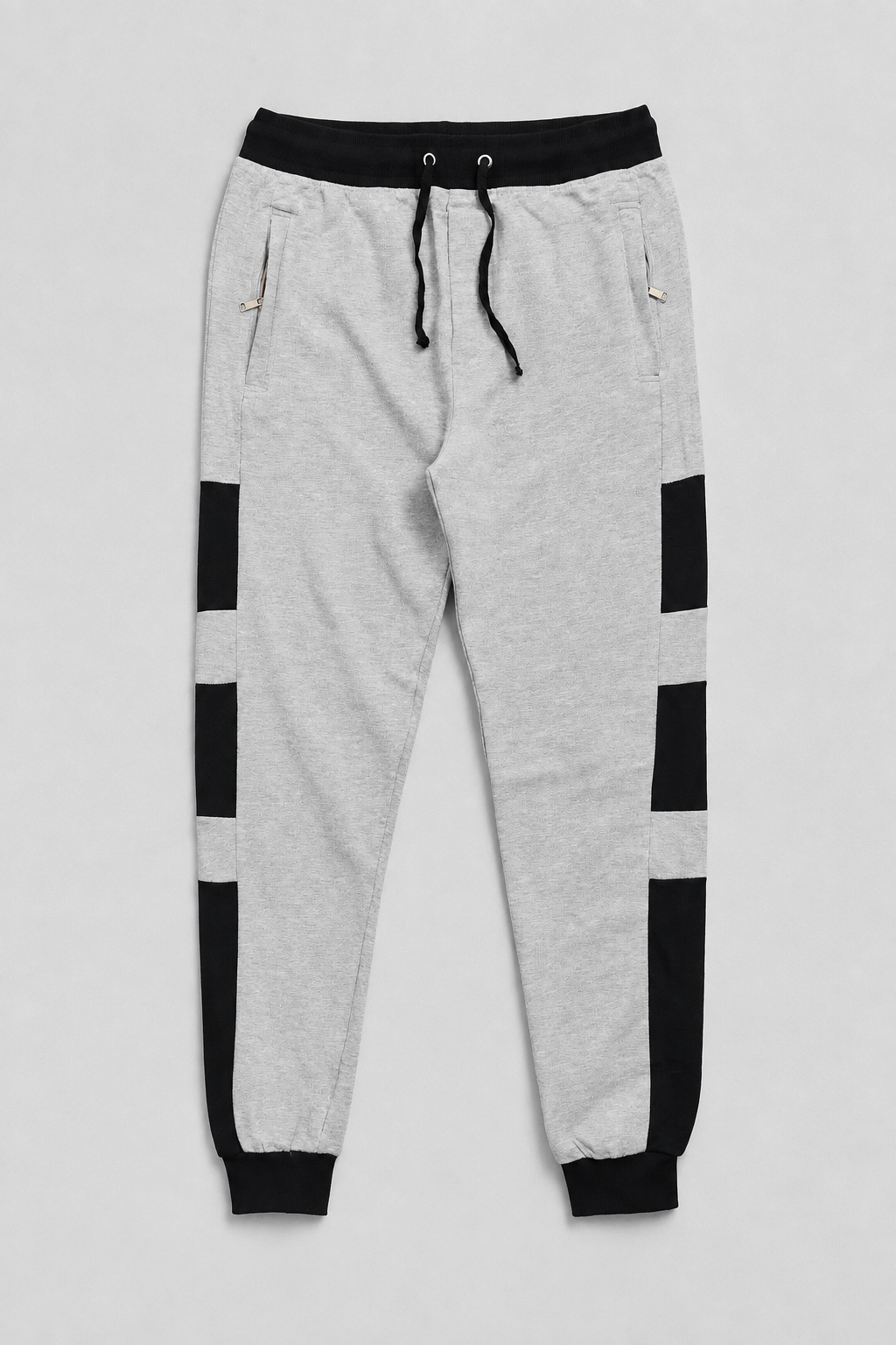 Men’s Grey Trouser with Dark Black Stripe Panels | (Sizes S/30-XXL/38) | MH