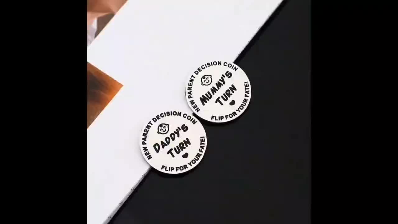 New Baby Parent Decision Coin, Collection Coin, Halloween, Thanksgiving And Christmas Gift