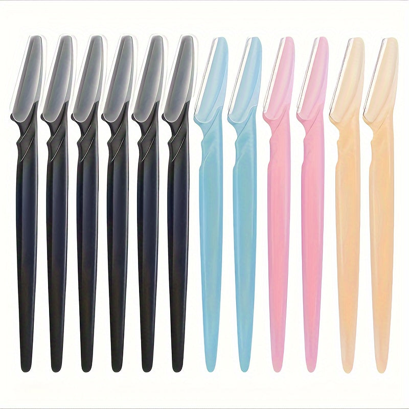 3/5/6/12/24pcs Eyebrow Razor Shaper Shavers, Facial Hair Remover Hair Trimmer Shaving Grooming Kit For Women And Men Face Hair Removers