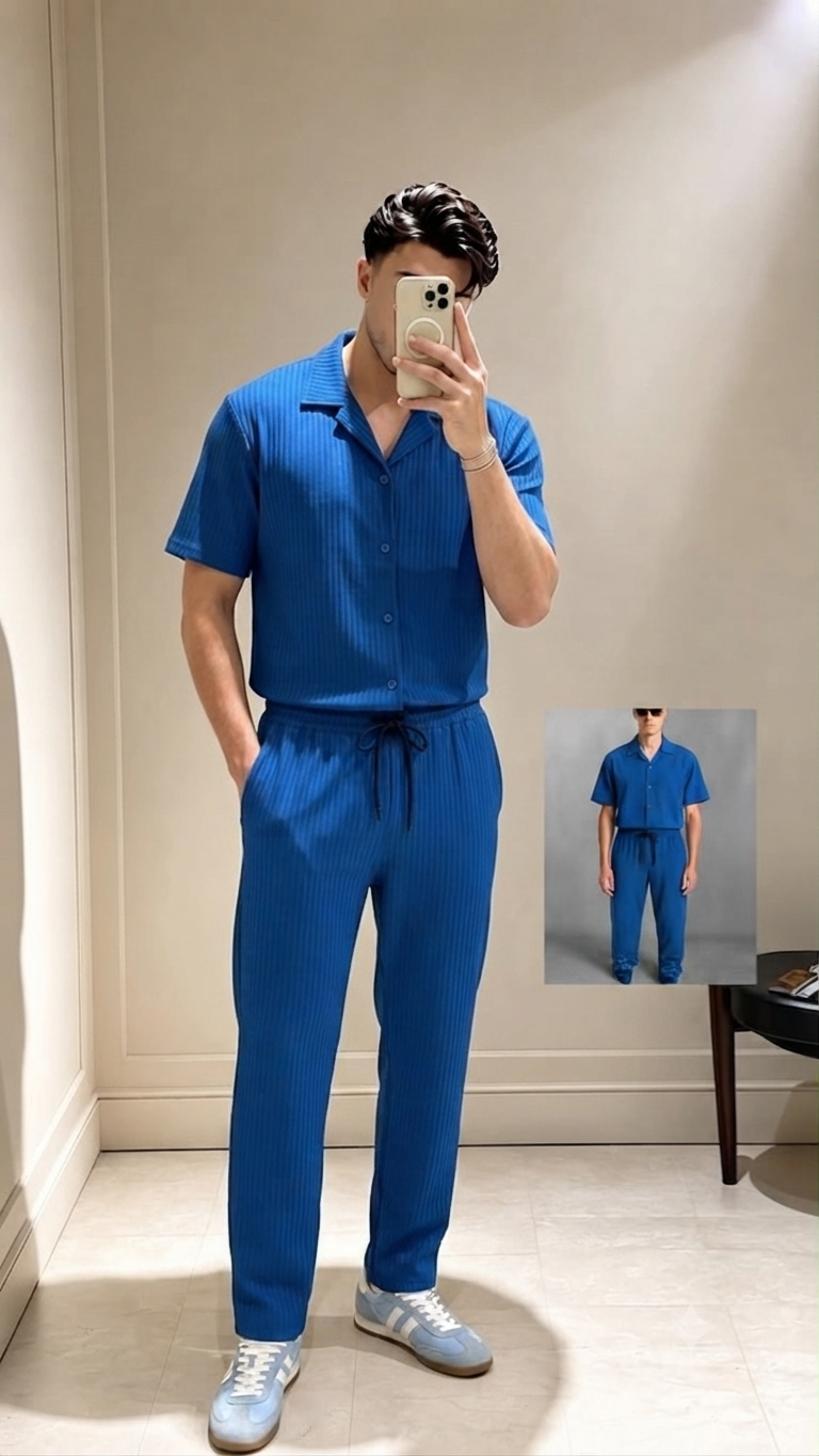 Men's Turkey Co-ord Oversized Polo + Pants Men Short Sleeve Tracksuit | Sizes M-XXL | Stitch by MH