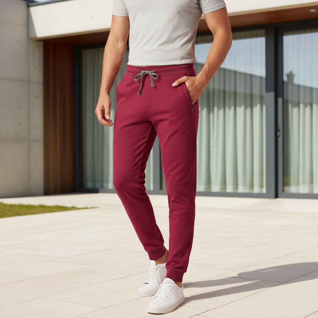 MH Men’s Graphic Fleece Joggers – Slim Fit Tapered Sweatpants, Sizes (Waist 30"-38")