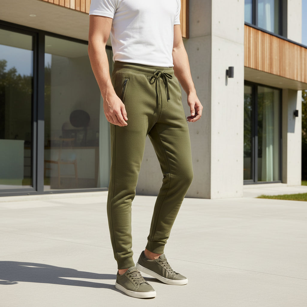 MH Men’s Graphic Fleece Joggers – Slim Fit Tapered Sweatpants, Sizes (Waist 30"-38")