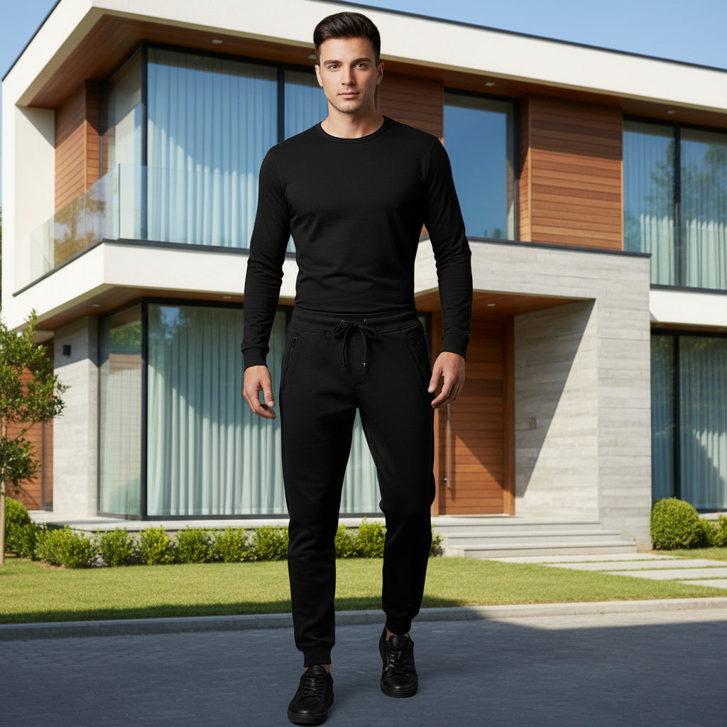 MH Men’s Graphic Fleece Joggers – Slim Fit Tapered Sweatpants, Sizes (Waist 30"-38")