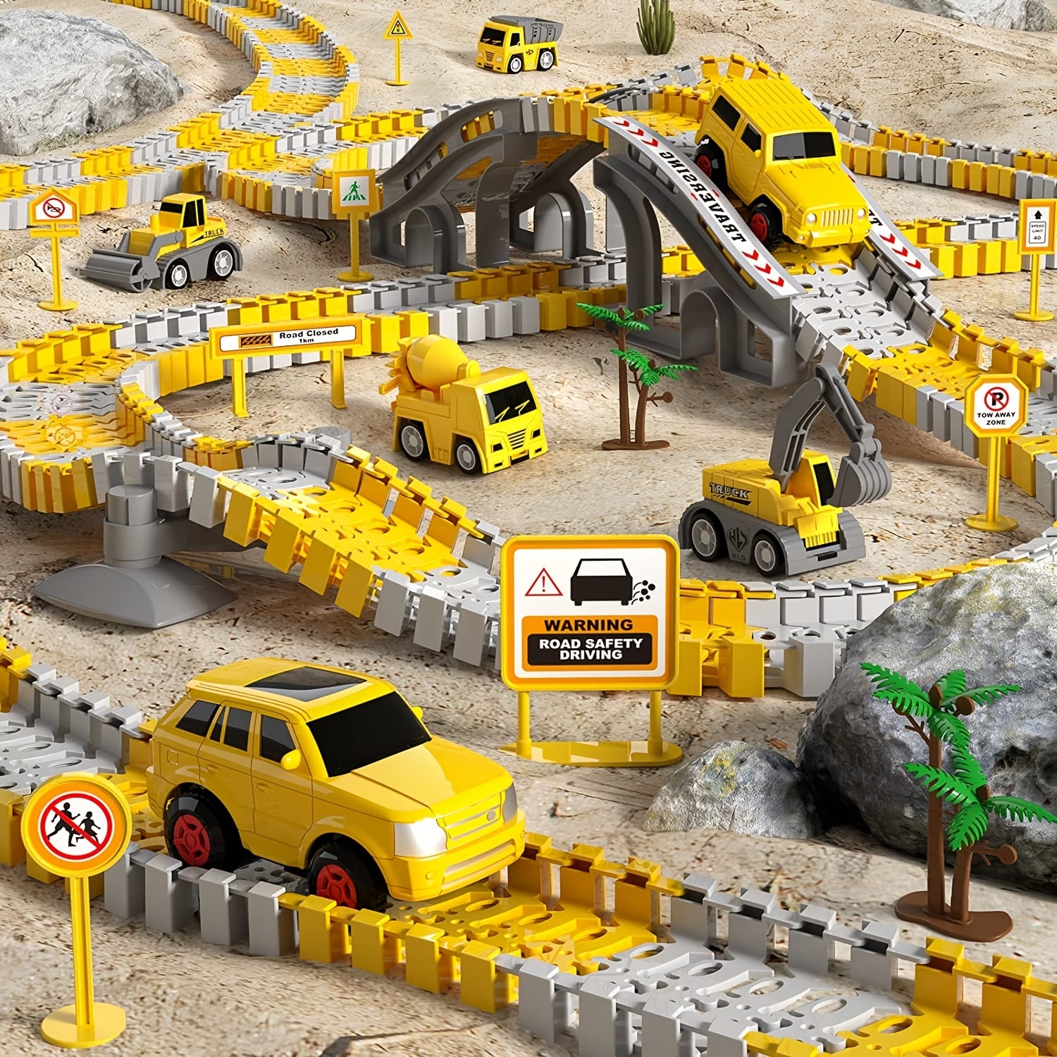 Children's Educational Toys, Track Car, Small Train, DIY Electric Track, Engineering Car Christmas, Halloween, Thanksgiving Day Gift Halloween Gift