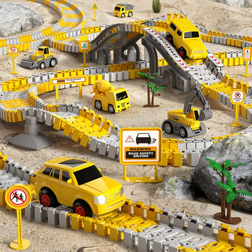 Children's Educational Toys, Track Car, Small Train, DIY Electric Track, Engineering Car Christmas, Halloween, Thanksgiving Day Gift Halloween Gift