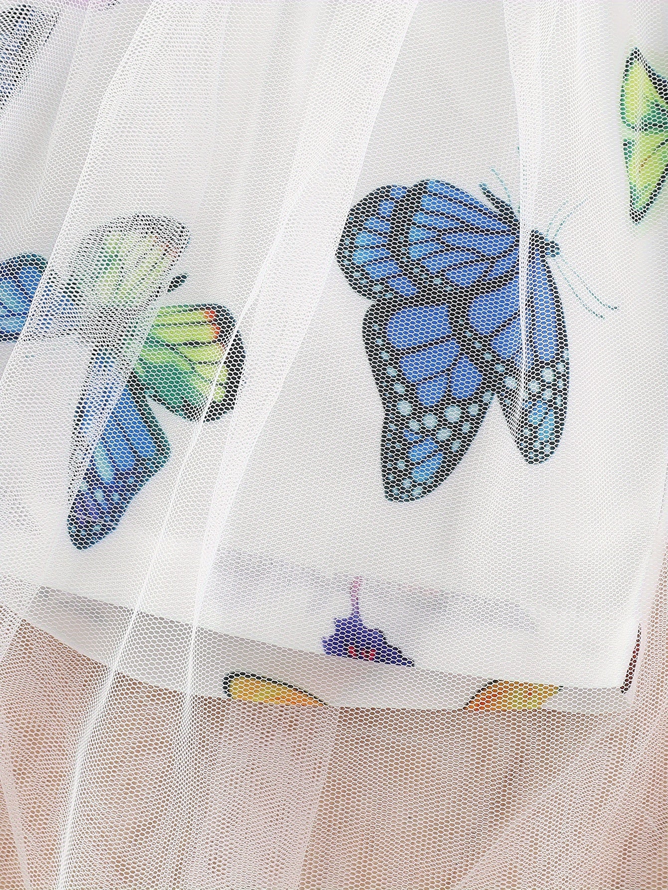 Girls' Two-Piece Set with Spaghetti Strap Butterfly Print .