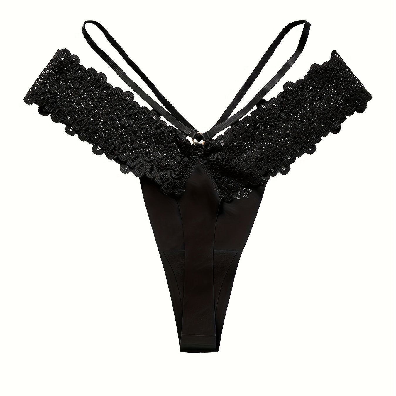 Sexy Lace Stitching Thong, Low Waist Seamless Quick-drying Thong Panties, /MH