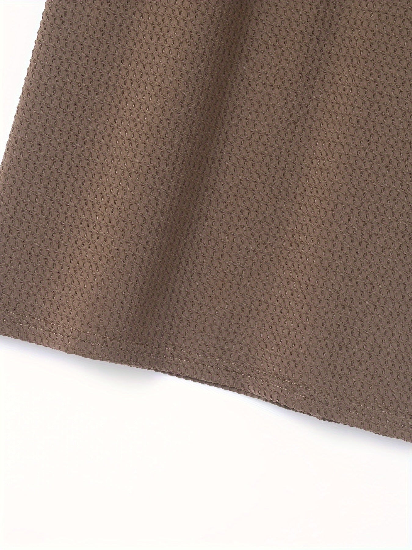 Men's Solid Color Quarter Zip Golf Shirt, Breathable Short Sleeve .