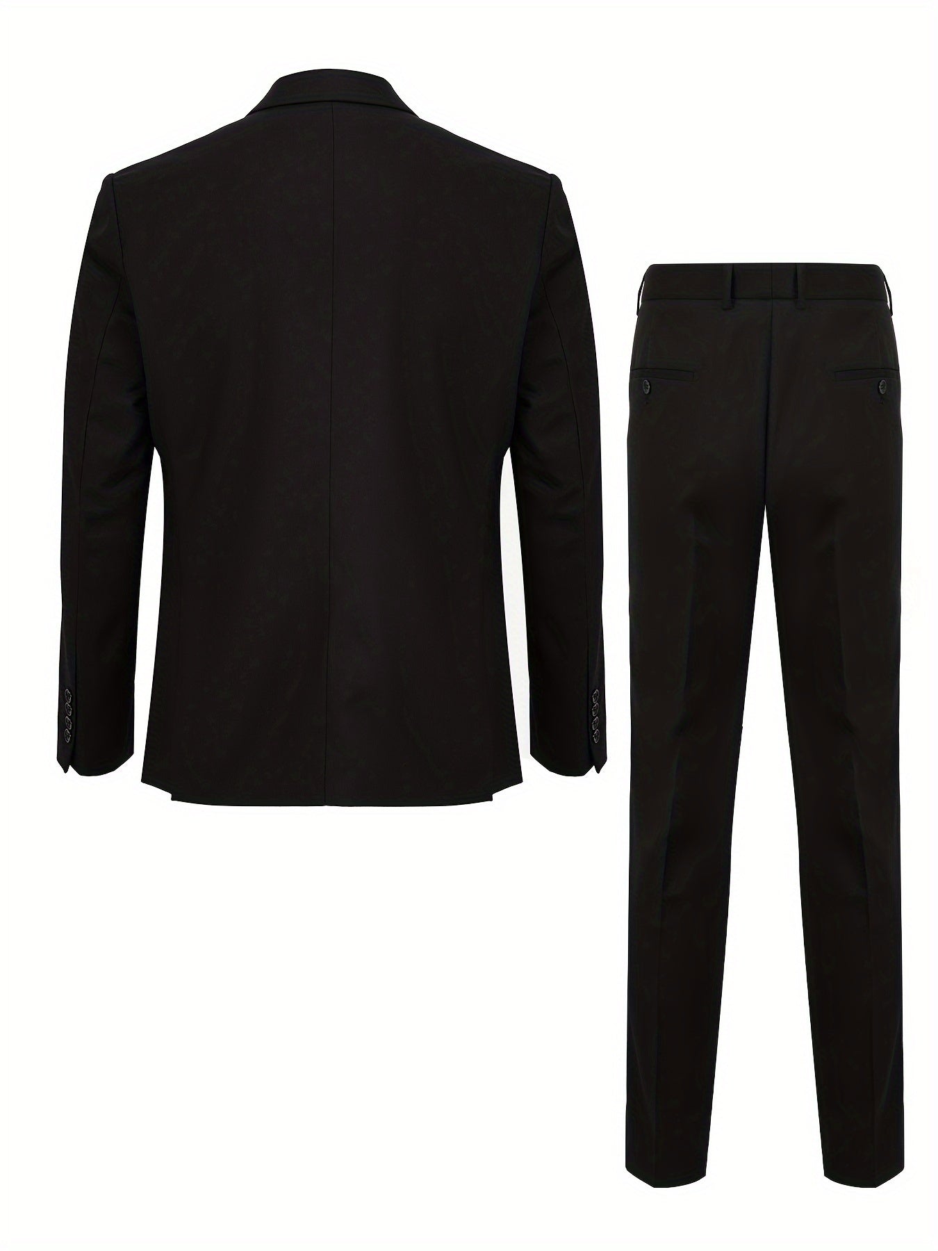 2-Piece Men's Light Business Style Double Breasted Suit Set,