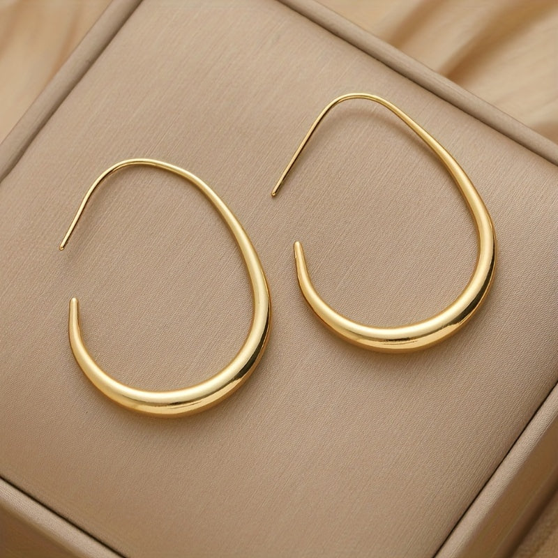 Elegant Water Drop Hoop Earrings for Women - Chic & Vintage Style, Perfect for Parties and Vacations