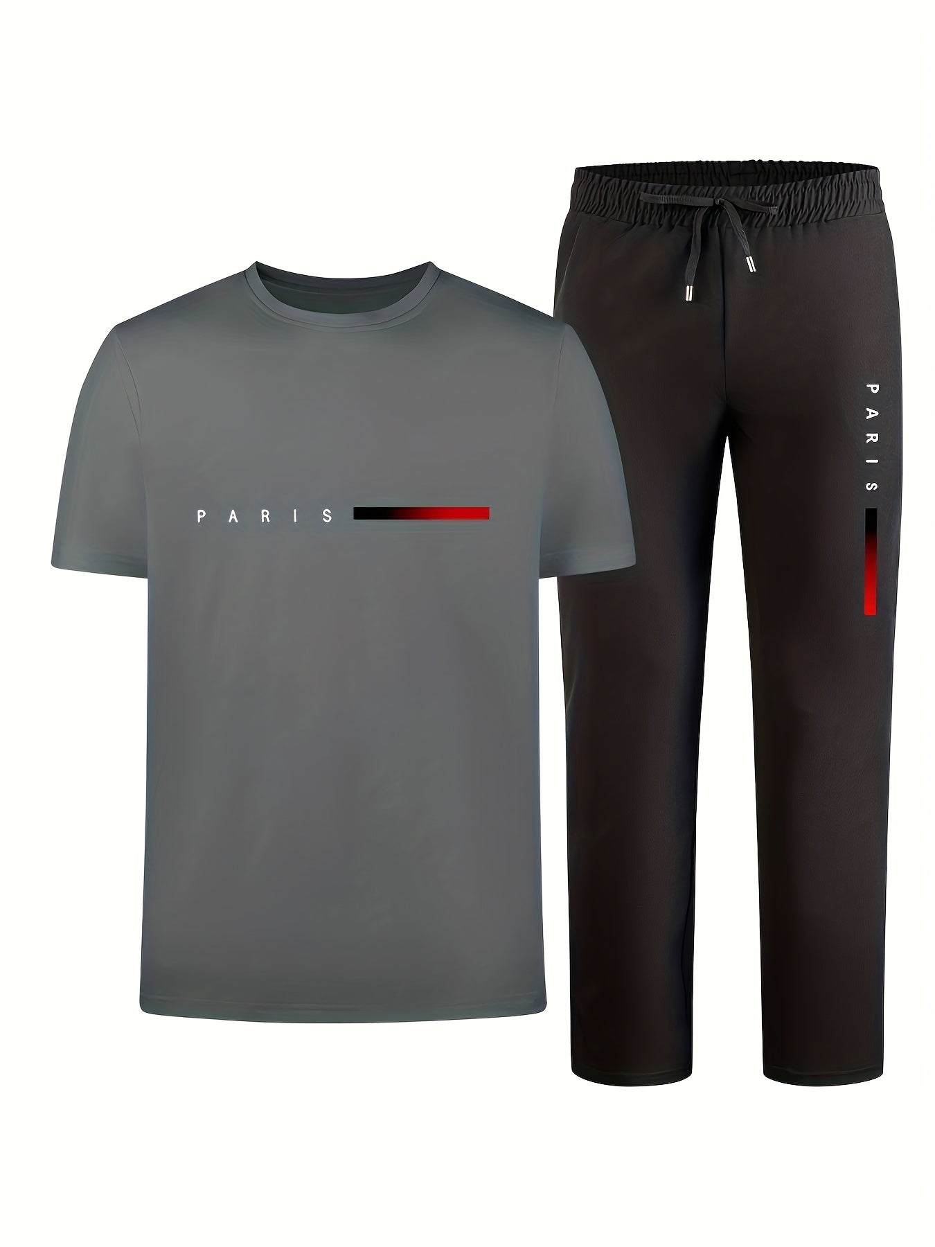 Men'S Casual Sports Two-Piece Set Short Sleeve .