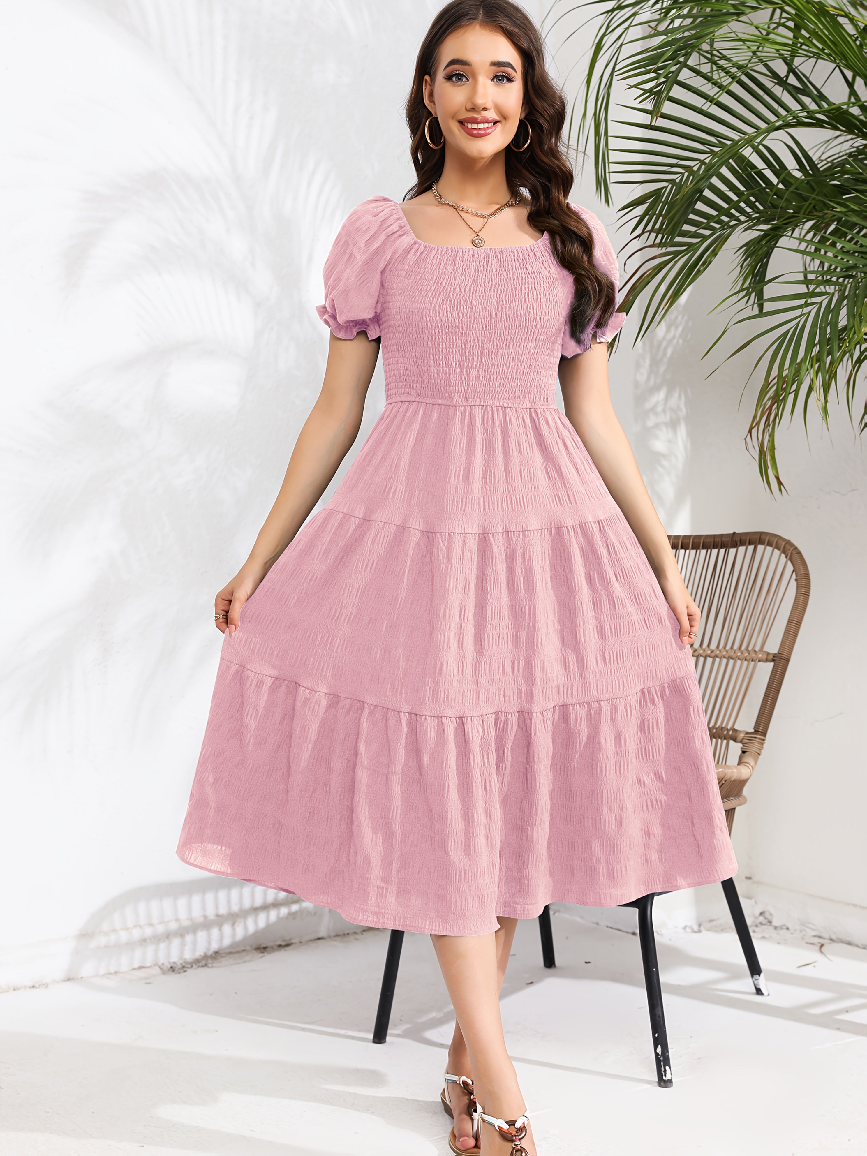 Solid Color Two-Wear Dress./MH